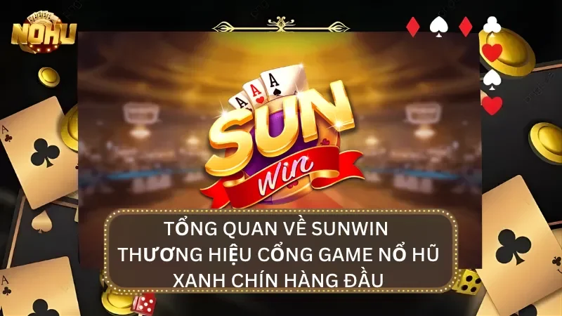 Giao diện trang chủ Sunwin với 5 thể loại game và khu vực tải app